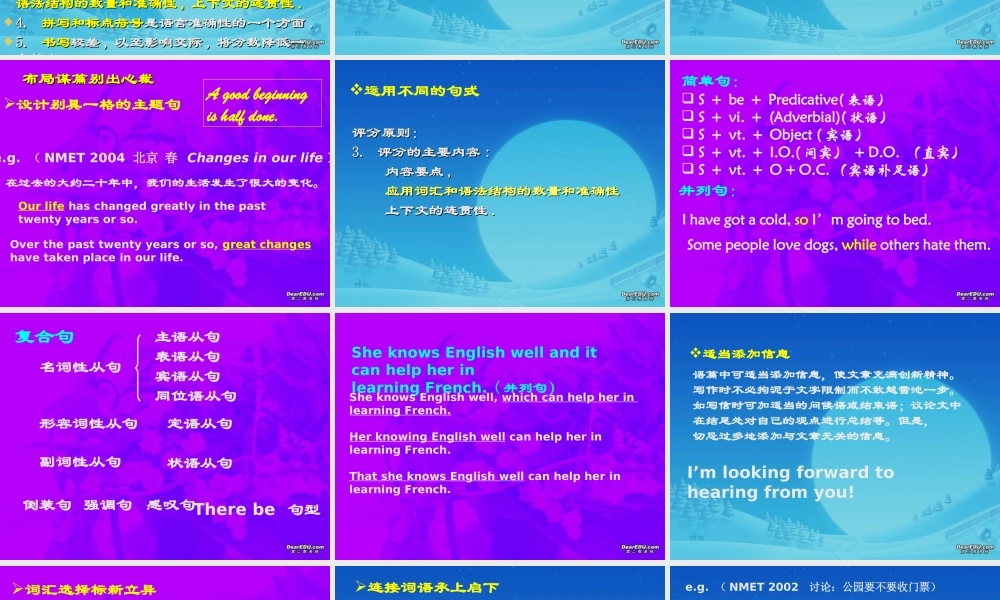 书面表达复习 课件