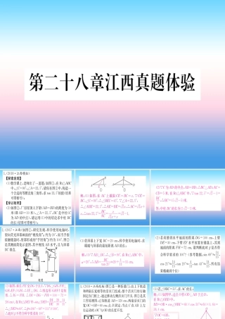 九年级数学下册 第28章 锐角三角函数真题体验课堂导练课件(含中考真题)(新版)新人教版 课件