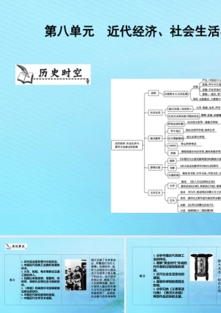八年级历史上册(第八单元 近代经济、社会生活与教育文化事业的发展)单元导学课件 新人教版 课件