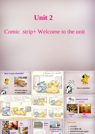 八年级英语上册 Unit 2 School life Comic strip Welcome to the Unit课件 牛津版 课件