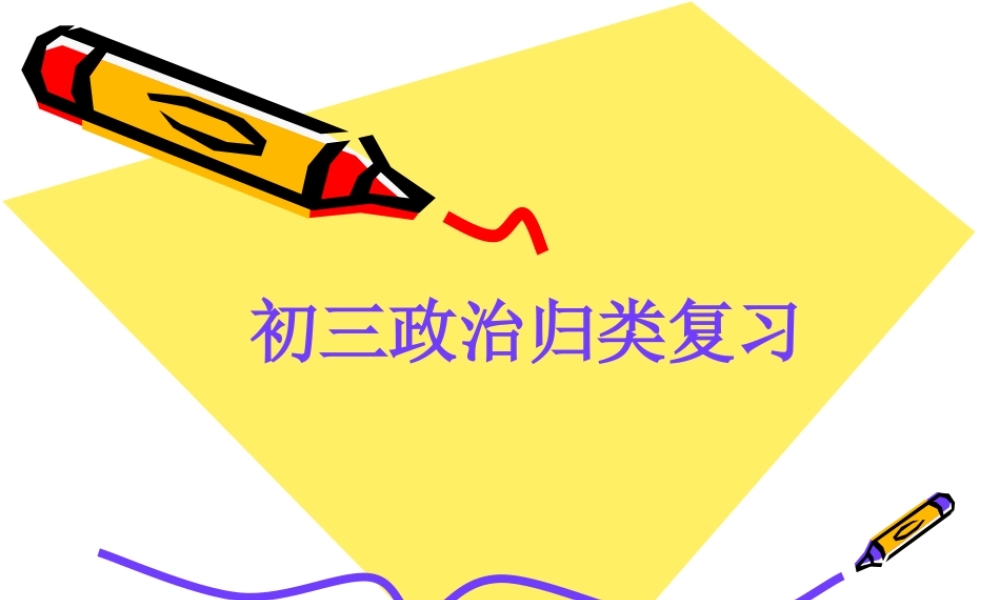 人教版初三政治归类复习 课件