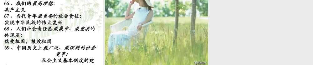 人教版初三政治归类复习 课件