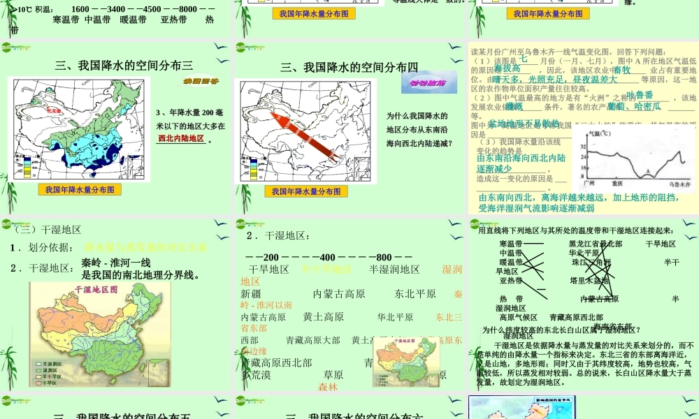 八年级地理上册 第二章第二节(中国的气候)课件 湘教版 课件