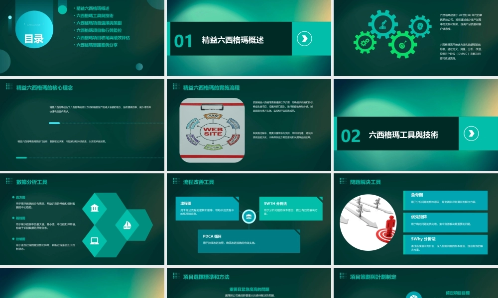 精益六西格瑪綠帶黑帶公开课课件