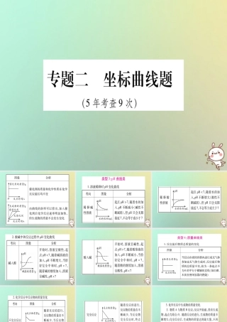 中考化学准点备考复习 第二部分 题型专题突破 专题2 坐标曲线题课件 新人教版 课件