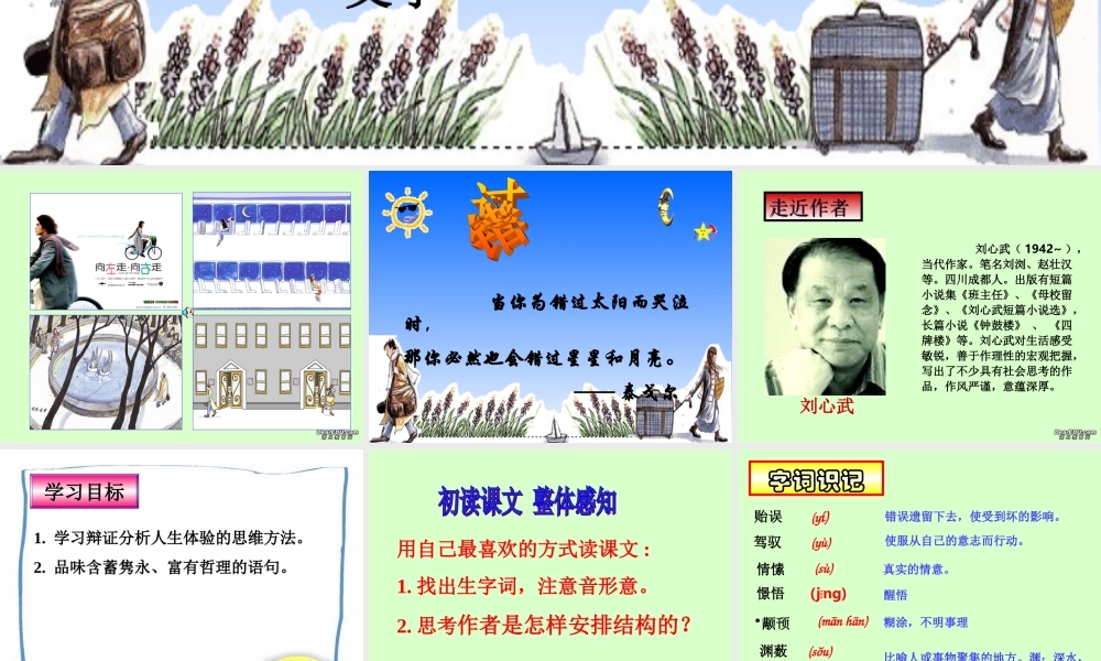 八年级语文错过课件 苏教版 课件