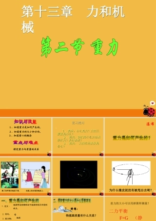 九年级物理 第三章 重力课件人教新课标版 课件