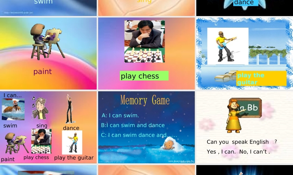 七年级英语上册 unit10 Can you play the guitar课件  人教新目标版 课件