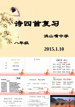 《诗四首》诗赏复习