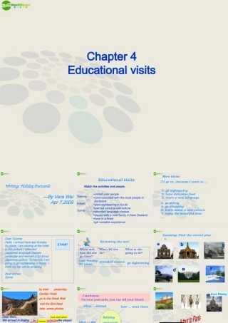 八年级英语下册 Chapter 4 Educational visits Writing课件 牛津深圳版 课件