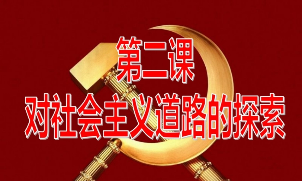 九年级历史下册 第一单元 苏联社会主义道路的探索 第2课 对社会主义道路的探索课件 新人教版 课件