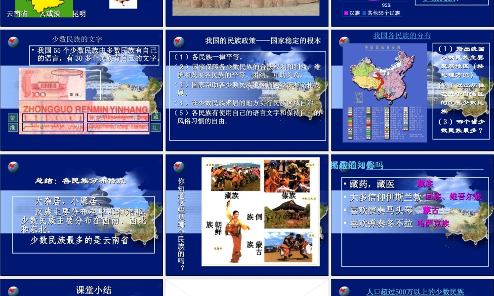 第节多民族的大家庭课件
