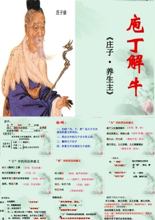 天津市武清区杨村四中高二语文(庖丁解牛)课件 新人教版 课件