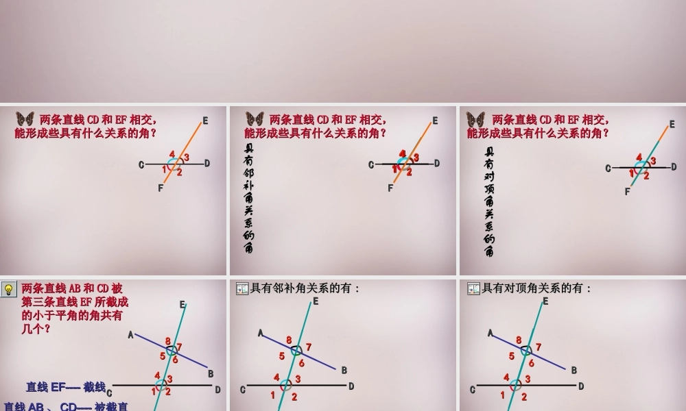 广东省惠州市惠东县宝口中学七年级数学下册 5.1.3 同位角、内错角、同旁内角课件 (新版)新人教版