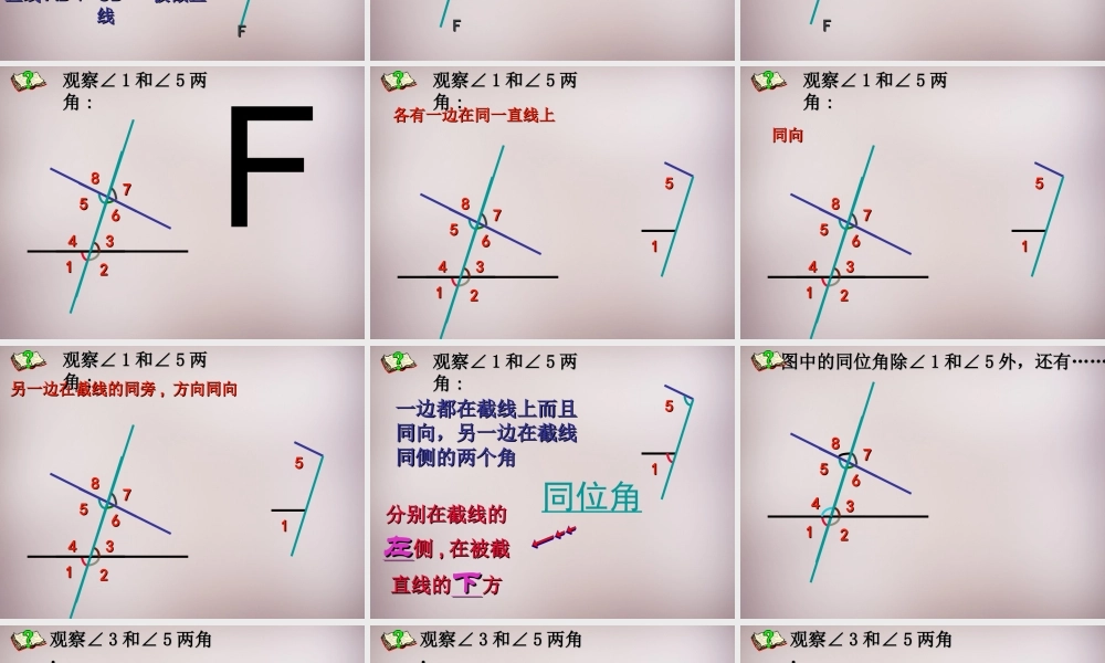 广东省惠州市惠东县宝口中学七年级数学下册 5.1.3 同位角、内错角、同旁内角课件 (新版)新人教版
