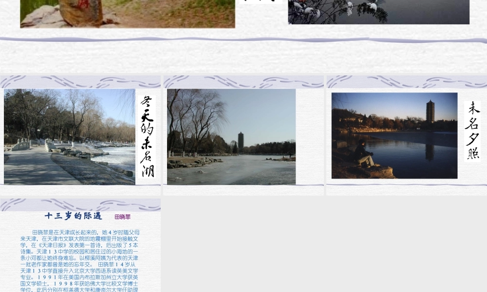 七年级语文十三岁的际遇课件 苏教版 课件