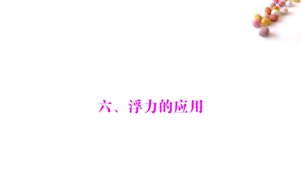 九年级物理 第十四章 六、浮力的应用课件 人教新课标版 课件