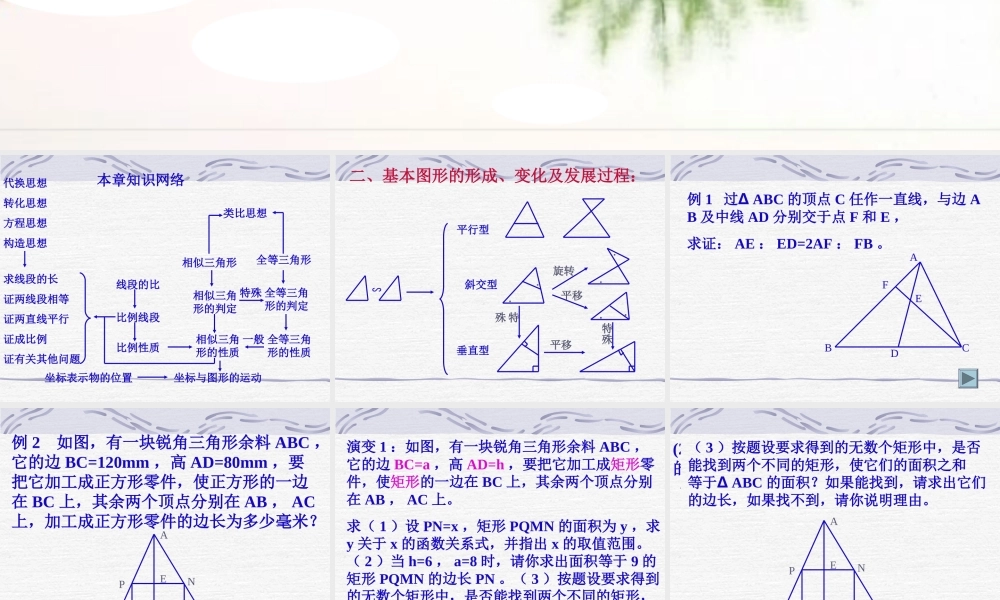 八年级数学相似三角形课件1鲁教版 课件