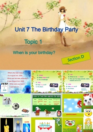 七年级英语下册：Unit 7 Topic 1 When were you born Section D课件仁爱版 课件