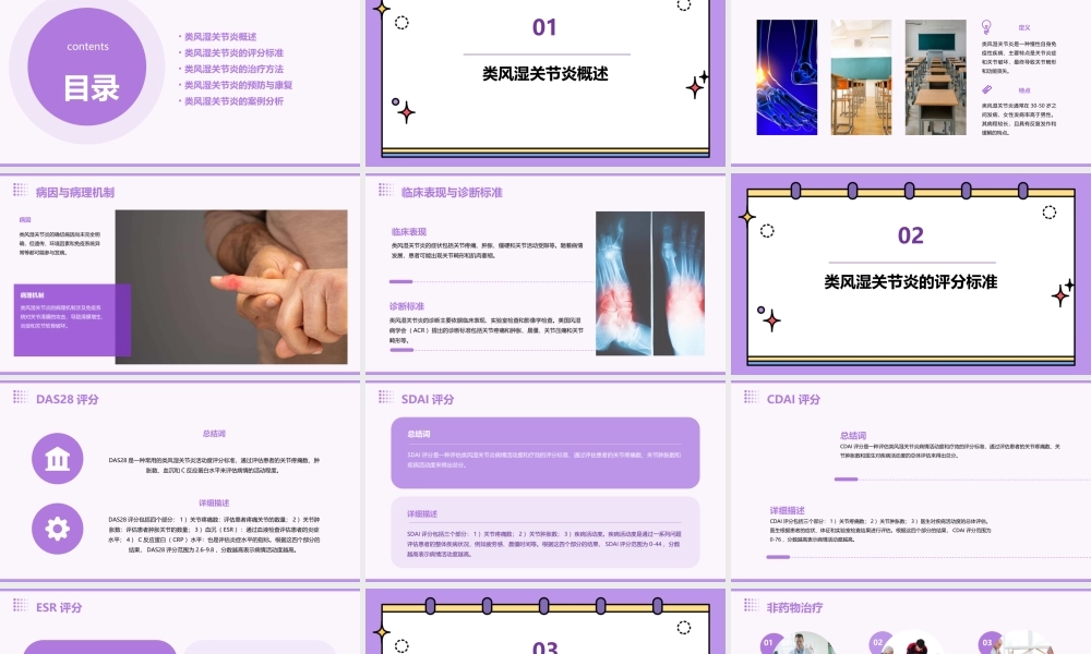 类风湿关节炎(含各种评分标准)课件