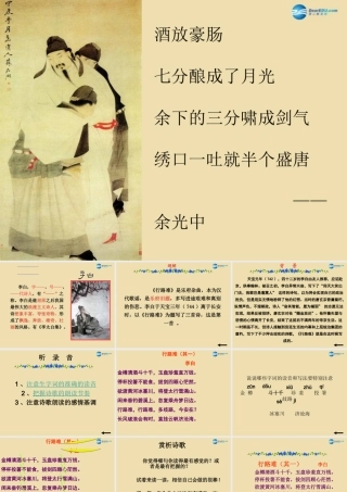 八年级语文下册 30(诗五首)(行路难)课件 新人教版 课件