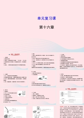 九年级物理下册 第十六章 电磁现象单元复习课件 鲁科版五四制 课件