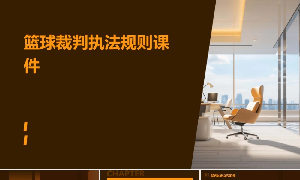 篮球裁判执法规则课件