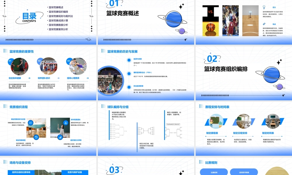 篮球竞赛组织编排及成绩计算课件