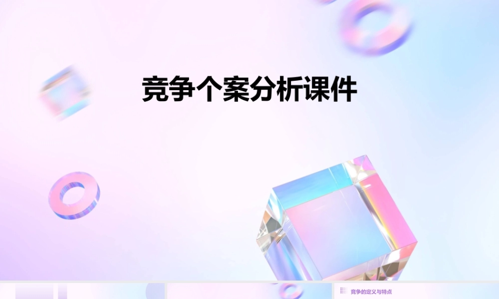 竞争个案分析课件