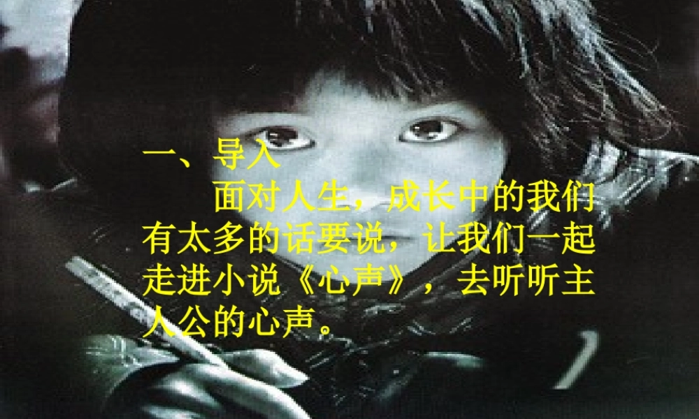 《心声》课件使用