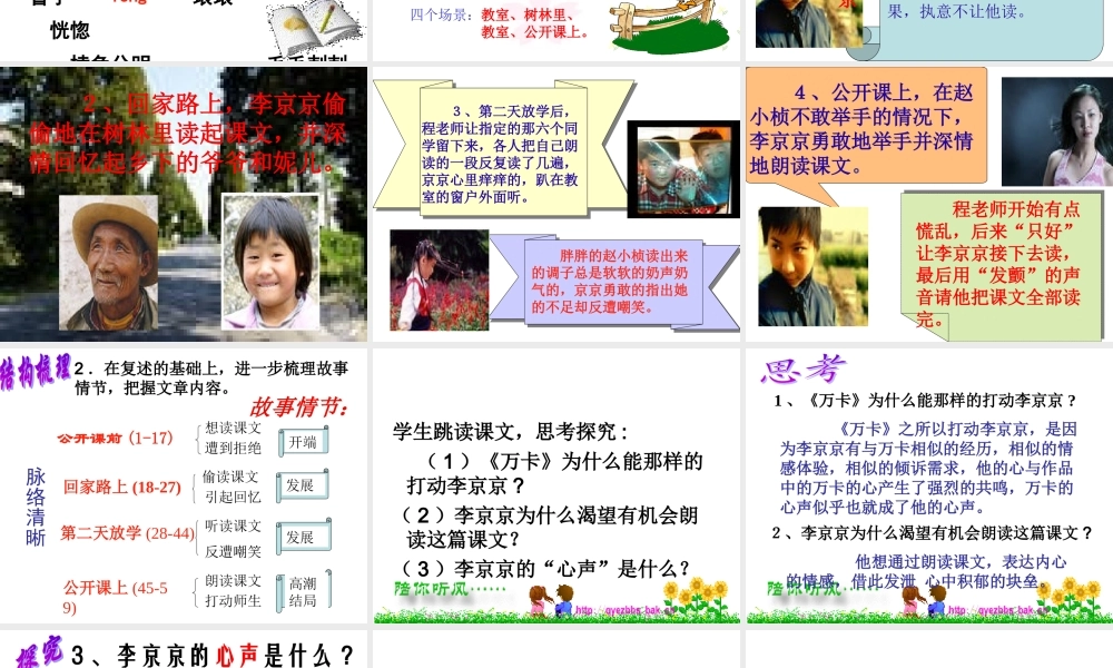 《心声》课件使用