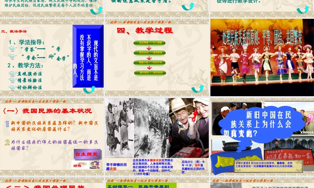 说课竞赛课件处理民族关系的原则