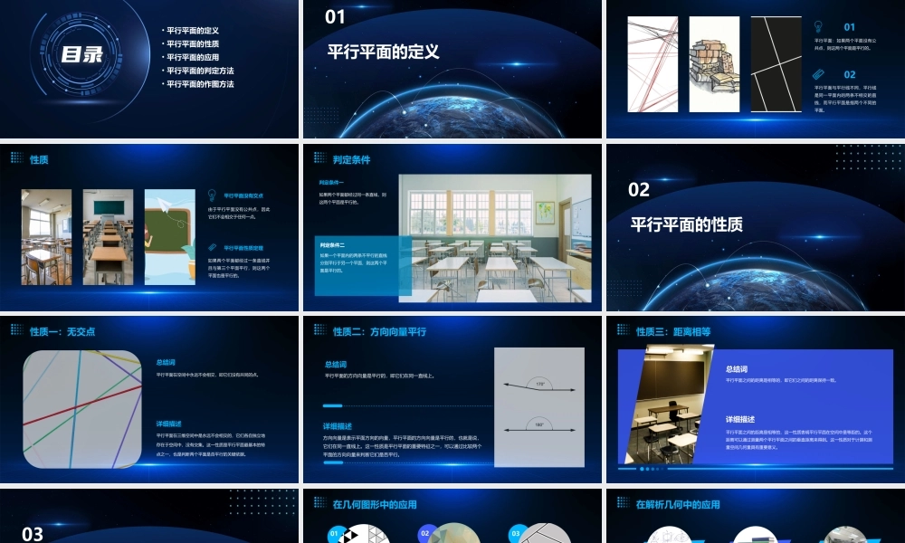 空间的平行平面的性质课件