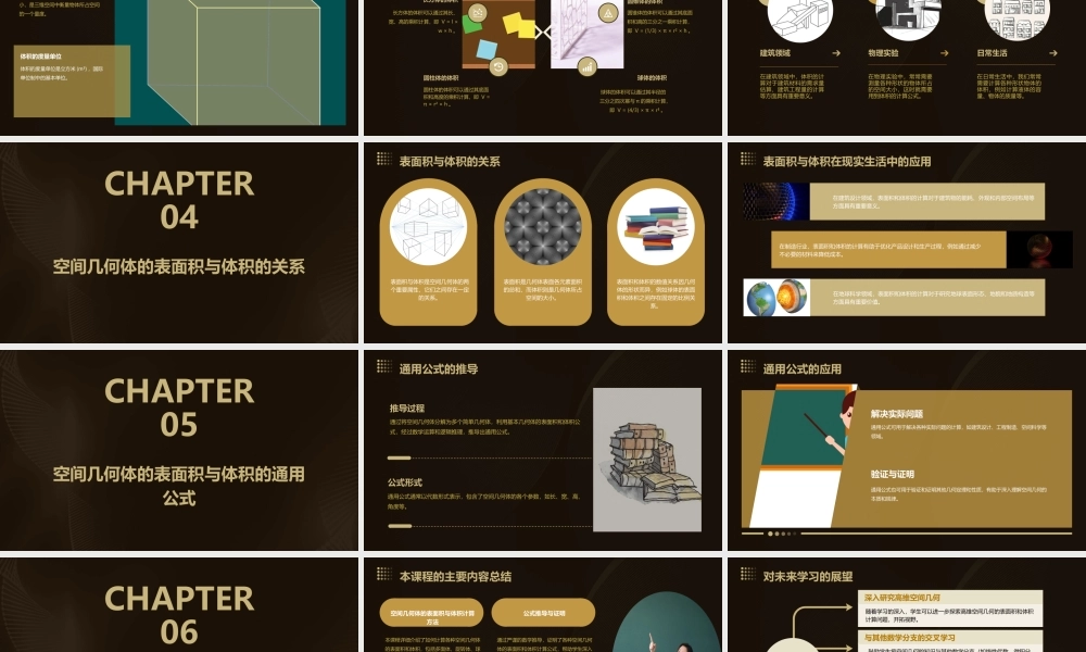 空间几何体的表面积与体积通用课件