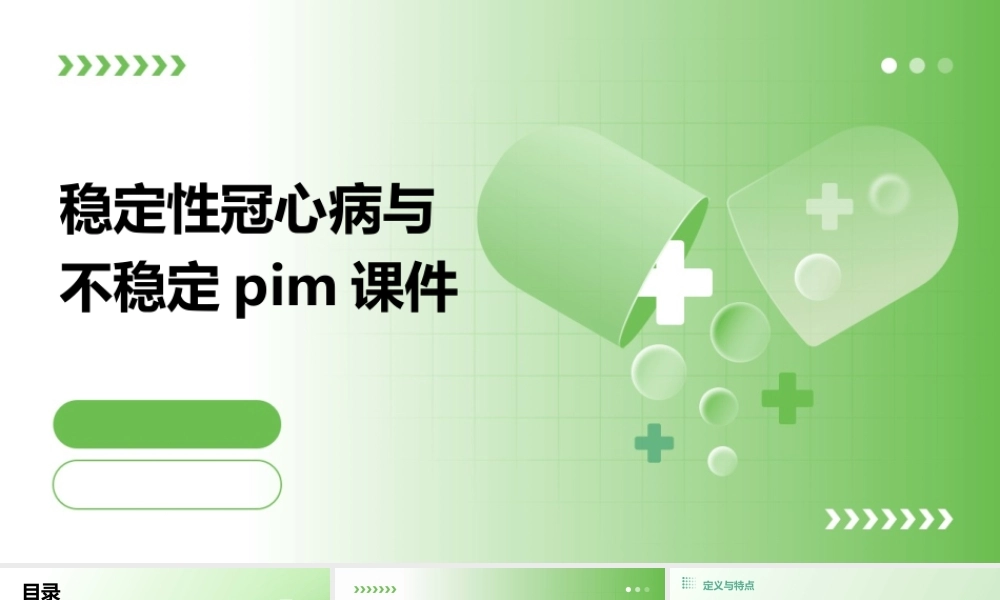 稳定性冠心病不稳定PIM课件