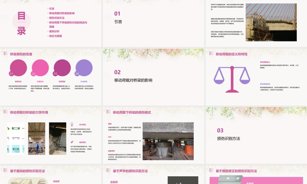移动荷载下桥梁的损伤识别课件