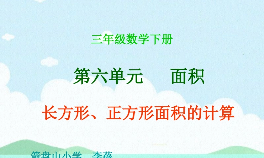 长方形、正方形面积计算