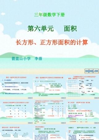 长方形、正方形面积计算