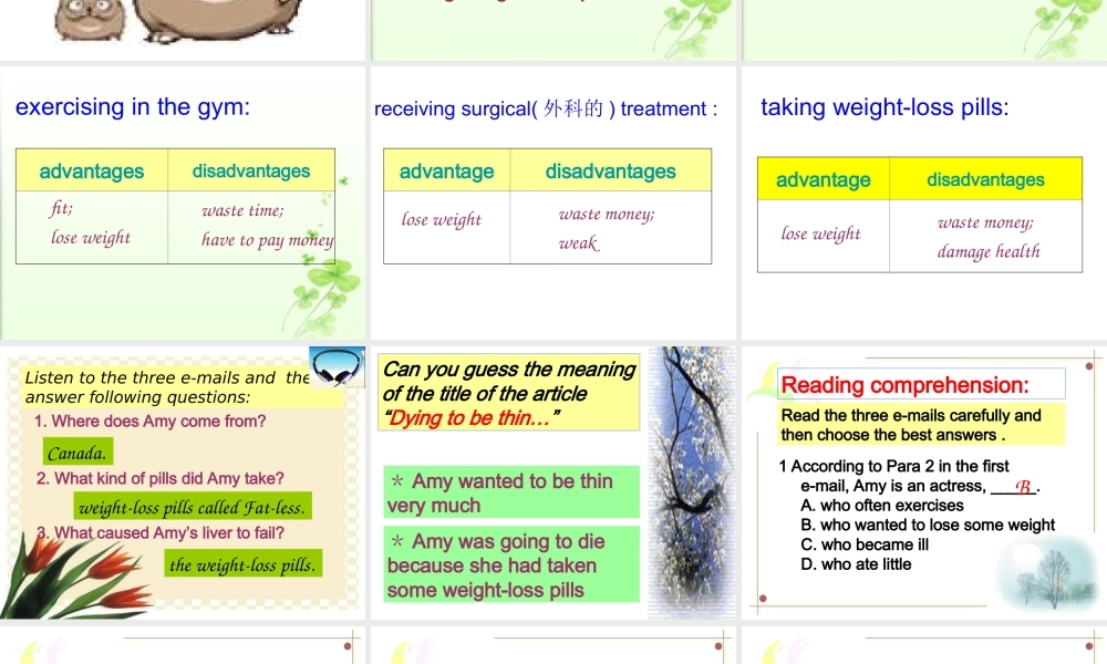 译林牛津版必修1_Unit+3+Looking+good,+feeling+good+reading（共29张PPT）