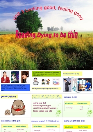 译林牛津版必修1_Unit+3+Looking+good,+feeling+good+reading（共29张PPT）
