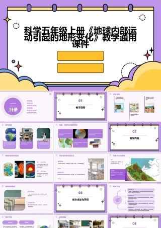 科学五年级上册《地球内部运动引起的地形变化》教学通用课件