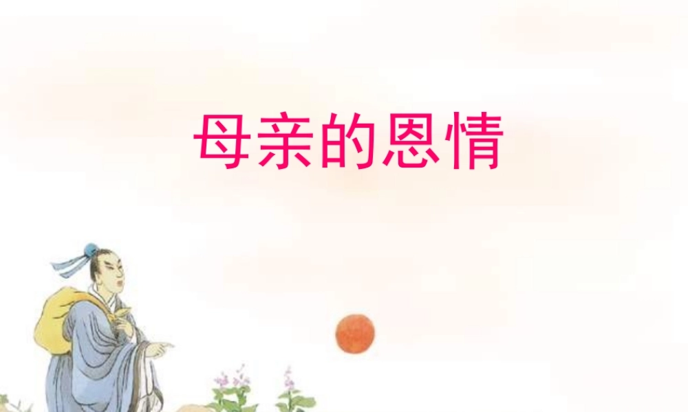 母亲的恩情第二课时