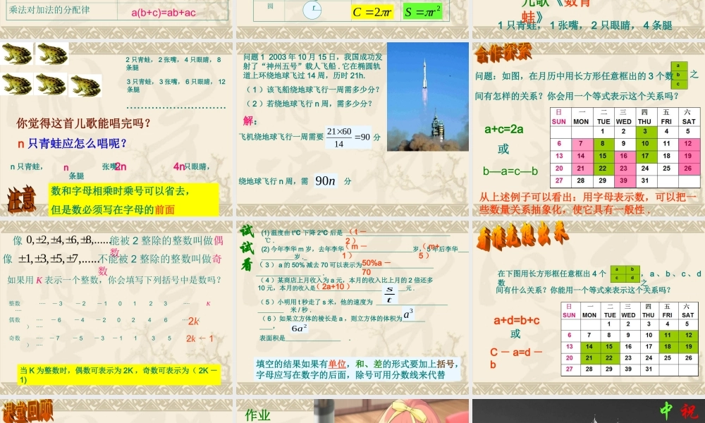 代数式第课时沪科课件