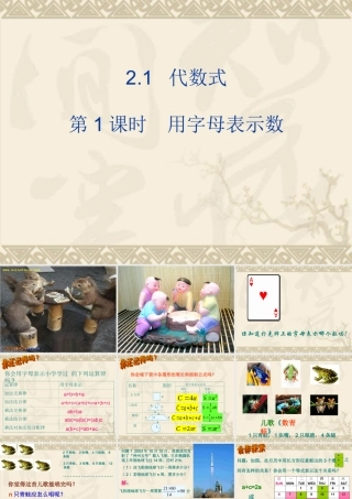 代数式第课时沪科课件