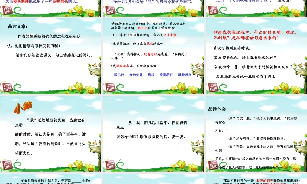 《我没有钓到那条鱼》课件