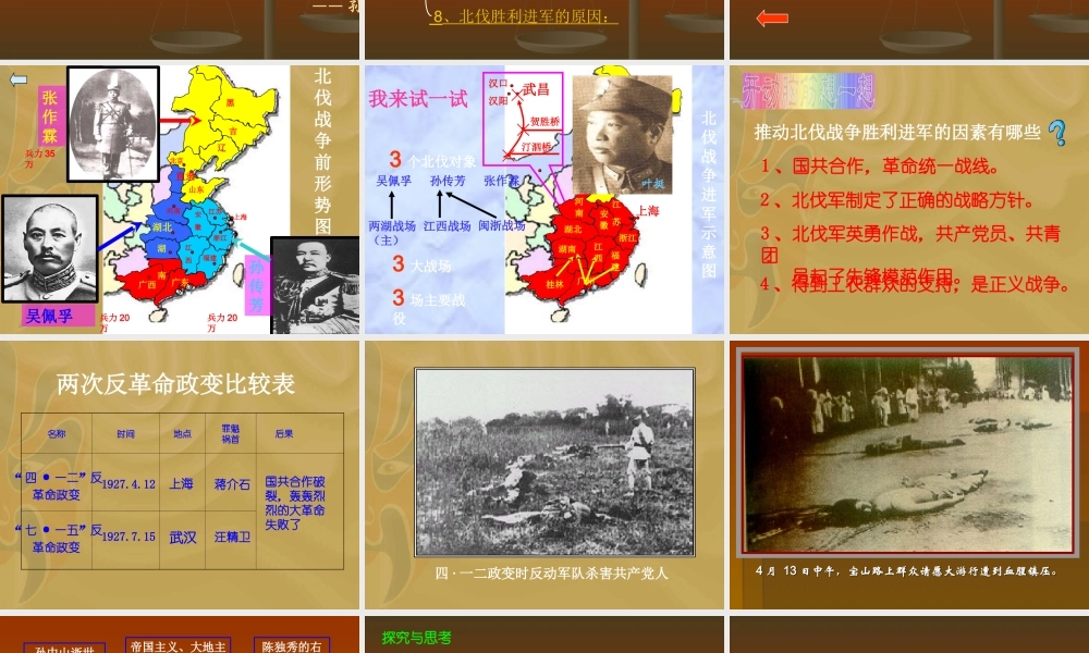 八年级历史_-_北伐战争__PPT课件_(1)