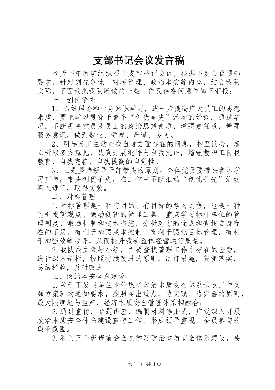 支部书记会议发言稿_第1页