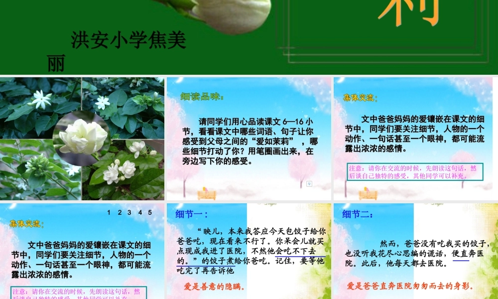 《爱如茉莉》课件