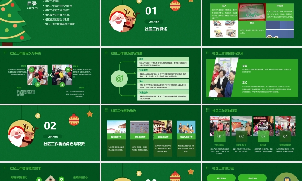 社区工作社区工作者课件