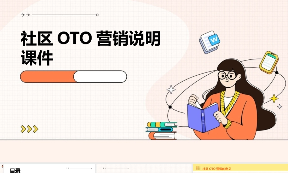 社区OTO营销说明课件
